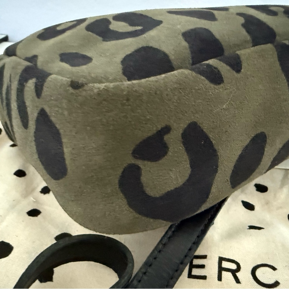 Clare V Midi Sac Army Pablo Cat Suede w/Mini Stripes - BNWT and dust bag. - Picture 9 of 10
